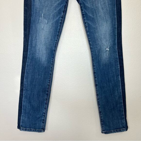 Cabi Tuxedo Distressed High Rise Straight Leg Jeans #3750 Size 4 - Picture 4 of 11